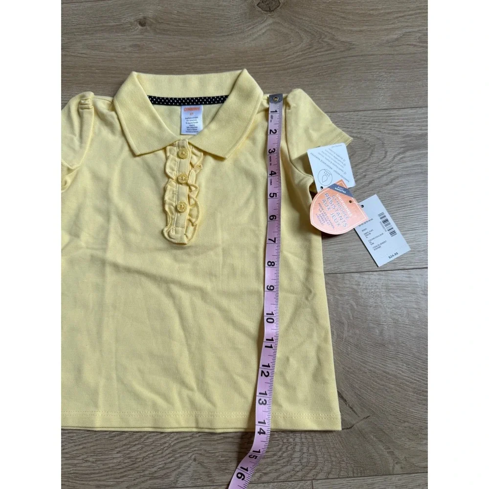 NWT Girls Kids Gymboree playproof uniforms nanotex short‎ sleeve polo size 3T